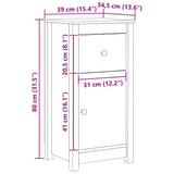 vidaXL Dressoir 70x35x80 cm massief grenenhout