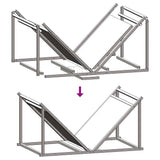 vidaXL Brandhoutrek 70x43x34,5 cm koudgewalst staal zwart