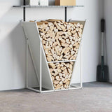 vidaXL Brandhoutrek 69,5x35x81 cm koudgewalst staal zwart