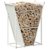 vidaXL Brandhoutrek 69,5x35x81 cm koudgewalst staal zwart