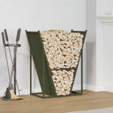 vidaXL Brandhoutrek 69,5x35x81 cm koudgewalst staal zwart