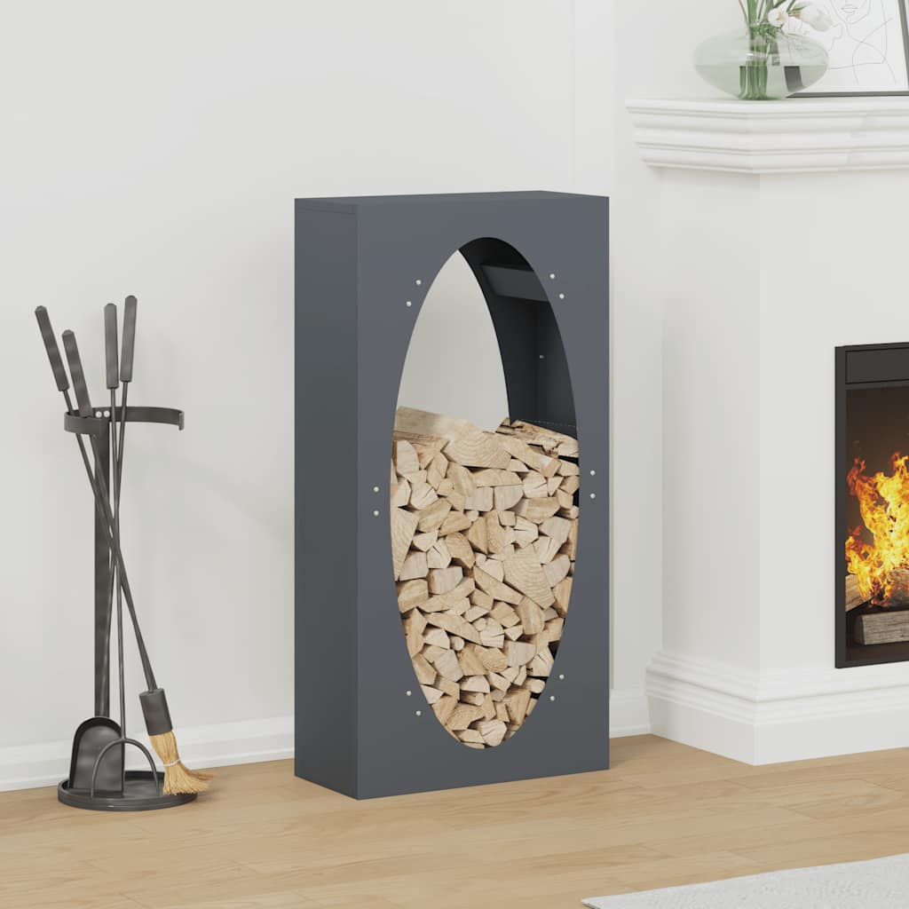 vidaXL Brandhoutrek 50x23x100 cm koudgewalst staal zwart