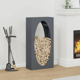 vidaXL Brandhoutrek 50x23x100 cm koudgewalst staal zwart
