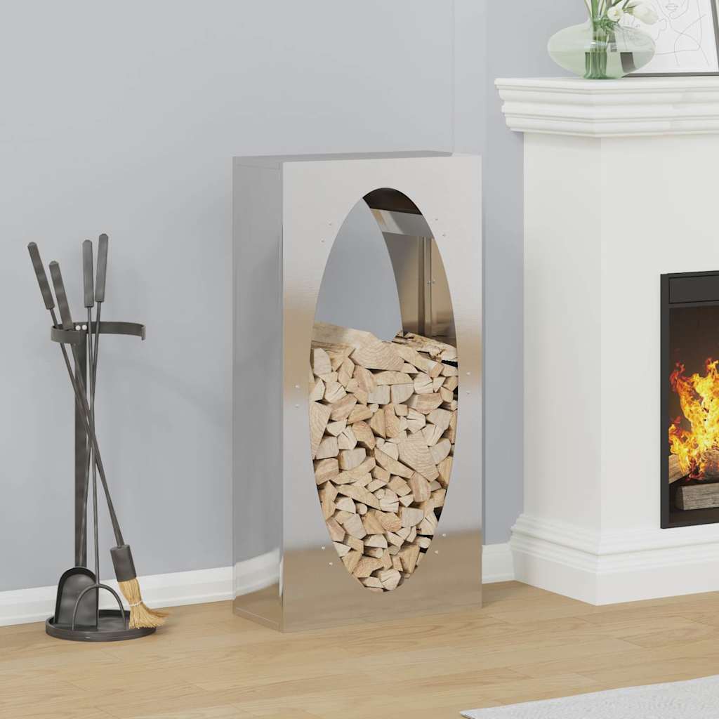 vidaXL Brandhoutrek 50x23x100 cm koudgewalst staal zwart