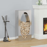 vidaXL Brandhoutrek 50x23x100 cm koudgewalst staal zwart