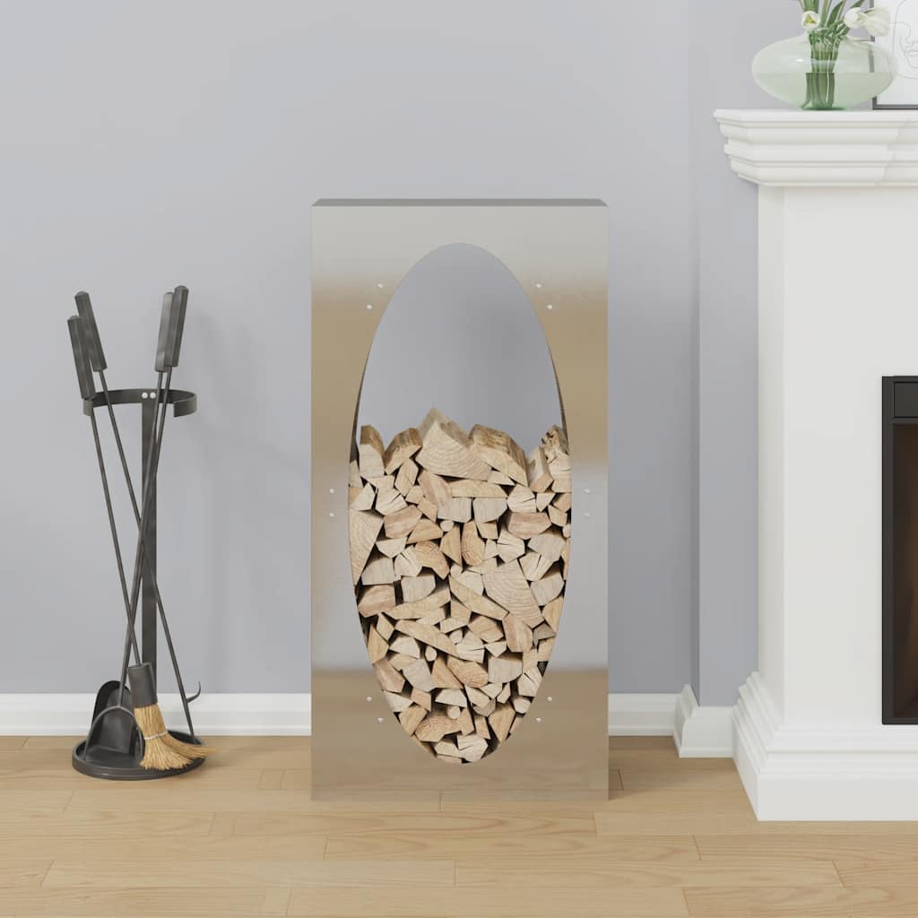 vidaXL Brandhoutrek 50x23x100 cm koudgewalst staal zwart