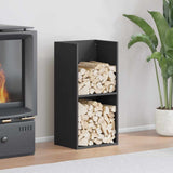 vidaXL Brandhoutrek 40x30x80 cm koudgewalst staal zwart