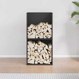 vidaXL Brandhoutrek 40x30x80 cm koudgewalst staal zwart