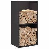 vidaXL Brandhoutrek 40x30x80 cm koudgewalst staal zwart