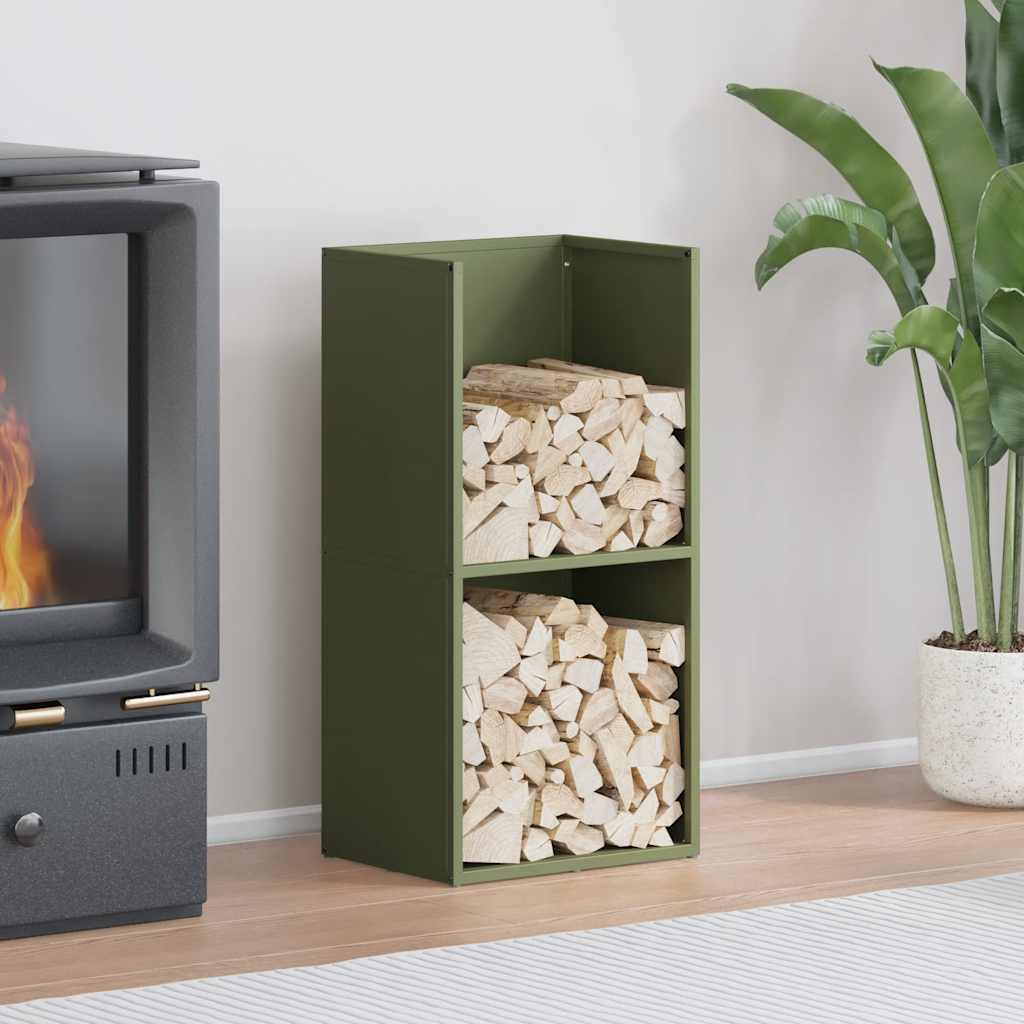vidaXL Brandhoutrek 40x30x80 cm koudgewalst staal zwart