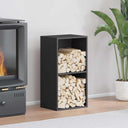 vidaXL Firewood Rack 40x30x75 cm Cold-Rolled Steel Black