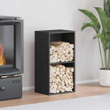 vidaXL Firewood Rack 40x30x75 cm Cold-Rolled Steel Black