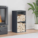 vidaXL Firewood Rack 40x30x75 cm Cold-Rolled Steel Black