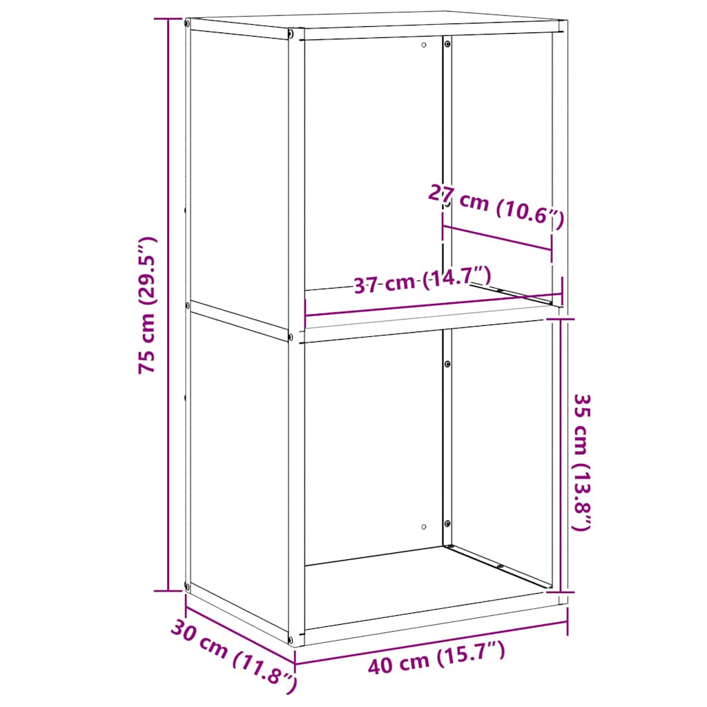 vidaXL Firewood Rack 40x30x75 cm Cold-Rolled Steel Black