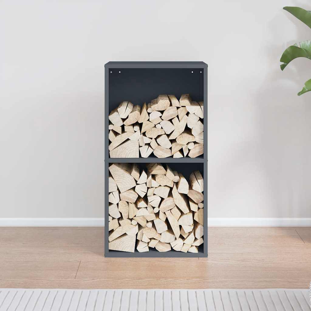 vidaXL Firewood Rack 40x30x75 cm Cold-Rolled Steel Black