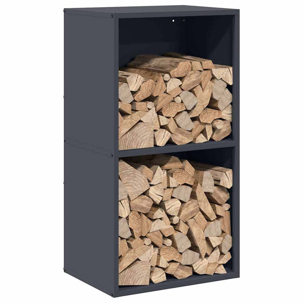vidaXL Firewood Rack 40x30x75 cm Cold-Rolled Steel Black