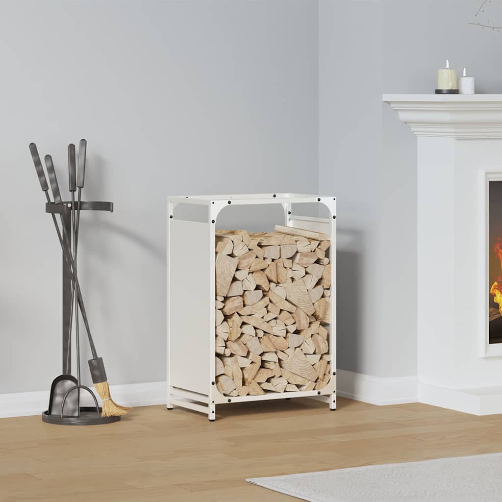 vidaXL Brandhoutrek 44x28x65 cm koudgewalst staal zwart