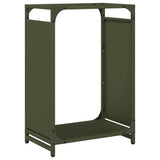 vidaXL Brandhoutrek 44x28x65 cm koudgewalst staal zwart
