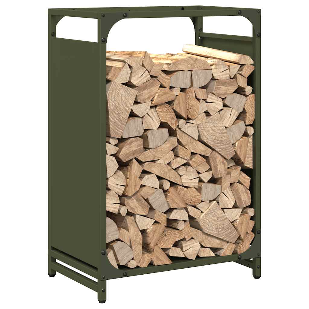 vidaXL Brandhoutrek 44x28x65 cm koudgewalst staal zwart