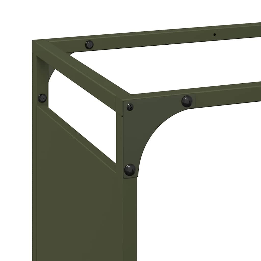 vidaXL Brandhoutrek 44x28x65 cm koudgewalst staal zwart