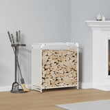 vidaXL Brandhoutrek 44x28x65 cm koudgewalst staal zwart