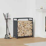 vidaXL Brandhoutrek 44x28x65 cm koudgewalst staal zwart