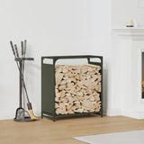 vidaXL Brandhoutrek 44x28x65 cm koudgewalst staal zwart
