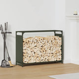 vidaXL Brandhoutrek 44x28x65 cm koudgewalst staal zwart