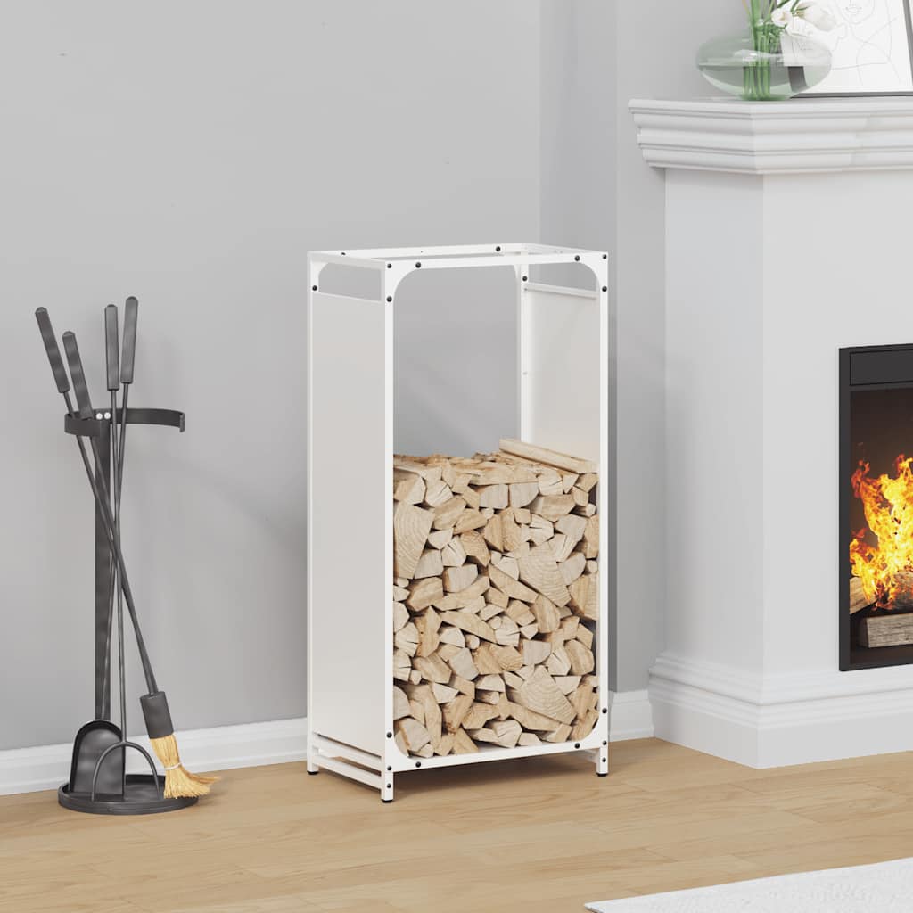 vidaXL Brandhoutrek 44x28x65 cm koudgewalst staal zwart