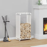 vidaXL Brandhoutrek 44x28x65 cm koudgewalst staal zwart