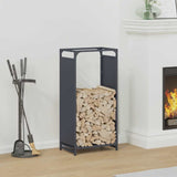 vidaXL Brandhoutrek 44x28x65 cm koudgewalst staal zwart