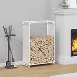 vidaXL Brandhoutrek 44x28x65 cm koudgewalst staal zwart