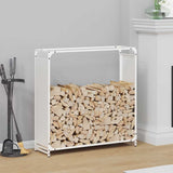 vidaXL Brandhoutrek 44x28x65 cm koudgewalst staal zwart