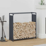vidaXL Brandhoutrek 44x28x65 cm koudgewalst staal zwart