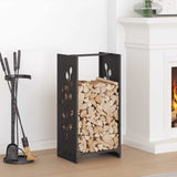 vidaXL Brandhoutrek 40x30x80 cm koudgewalst staal wit