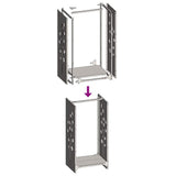 vidaXL Brandhoutrek 40x30x80 cm koudgewalst staal wit