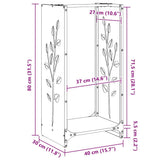 vidaXL Brandhoutrek 40x30x80 cm koudgewalst staal wit