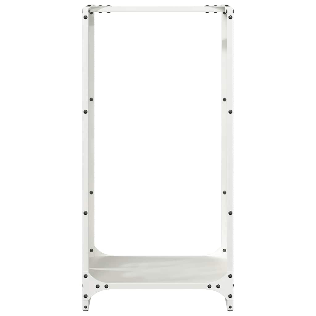 vidaXL Brandhoutrek 40x30x80 cm koudgewalst staal wit