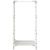 vidaXL Brandhoutrek 40x30x80 cm koudgewalst staal wit