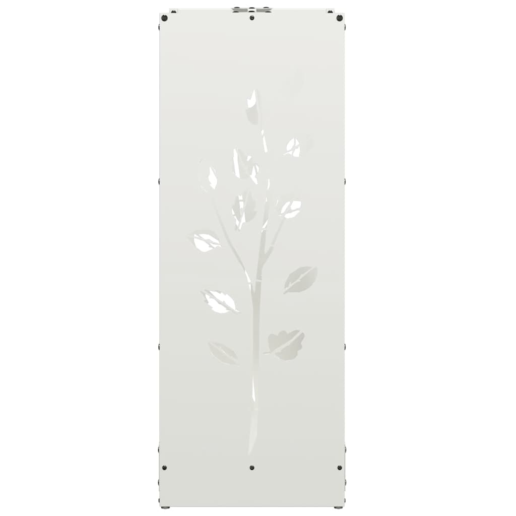 vidaXL Brandhoutrek 40x30x80 cm koudgewalst staal wit