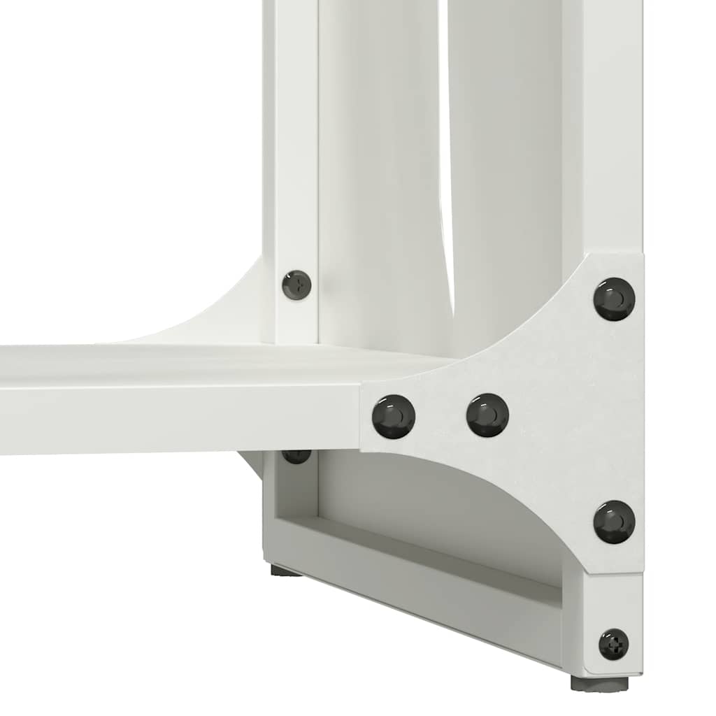vidaXL Brandhoutrek 40x30x80 cm koudgewalst staal wit