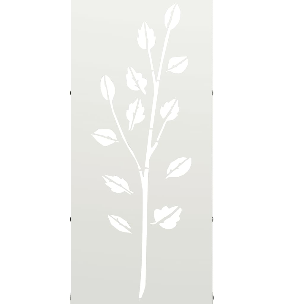 vidaXL Brandhoutrek 40x30x80 cm koudgewalst staal wit