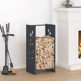 vidaXL Brandhoutrek 40x30x80 cm koudgewalst staal wit