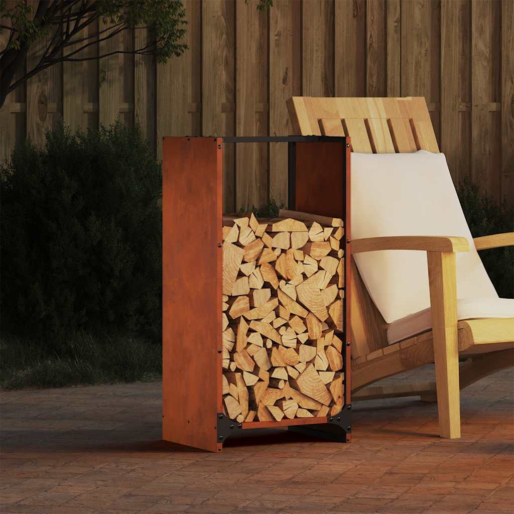 vidaXL Brandhoutrek 40x30x80 cm koudgewalst staal wit