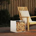 vidaXL Brandhoutrek 40x40x40 cm koudgewalst staal zwart