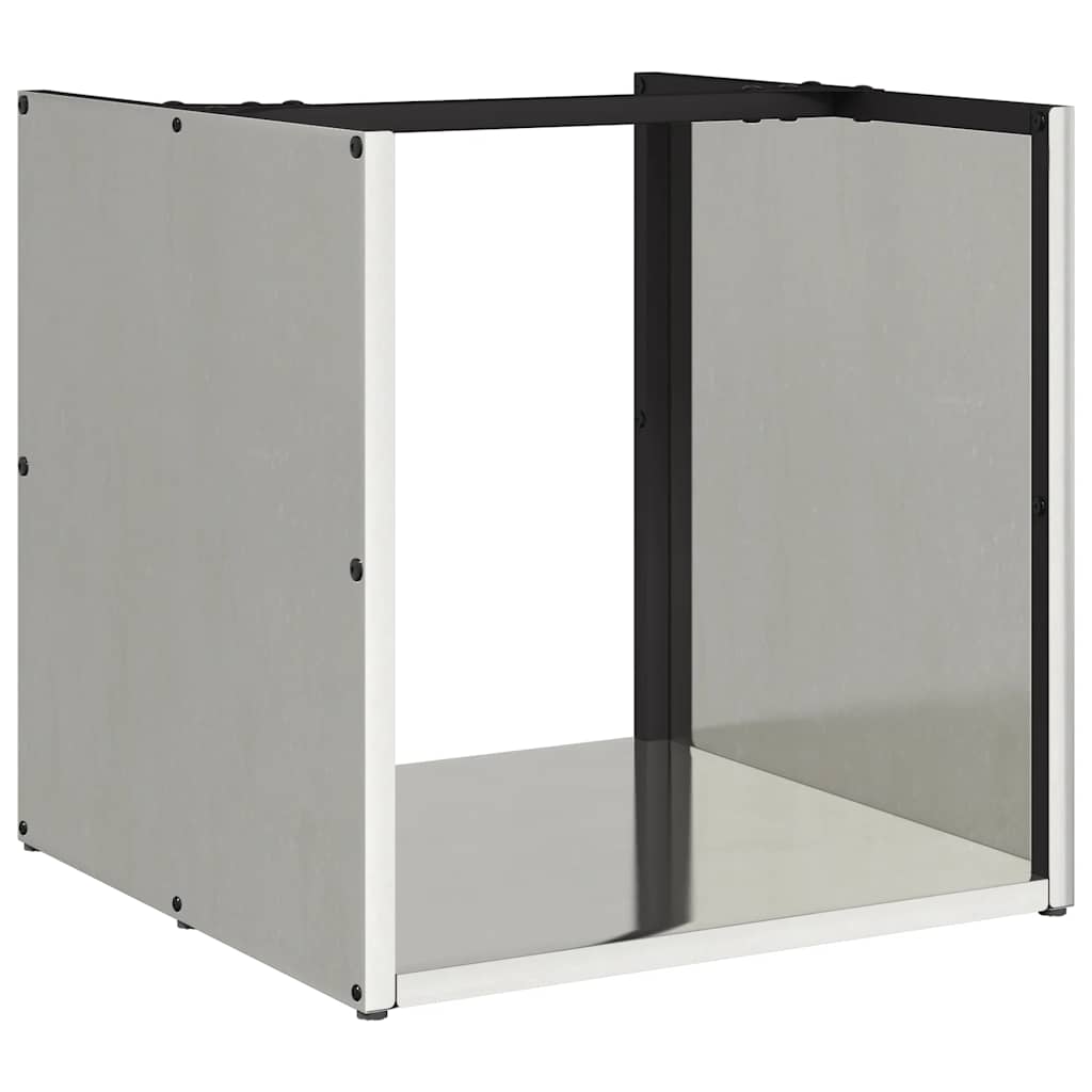 vidaXL Brandhoutrek 40x40x40 cm koudgewalst staal zwart