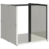 vidaXL Brandhoutrek 40x40x40 cm koudgewalst staal zwart