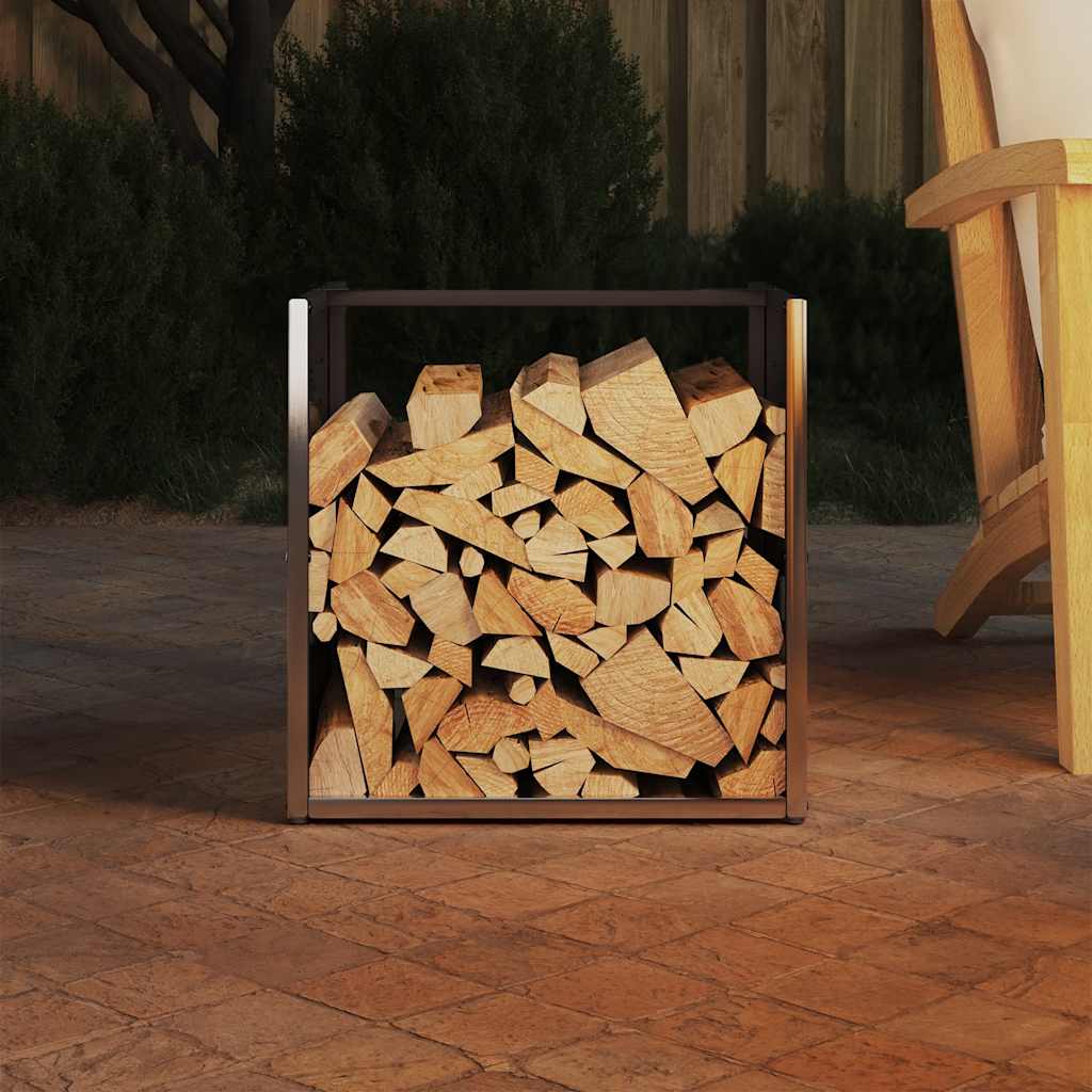 vidaXL Brandhoutrek 40x40x40 cm koudgewalst staal zwart