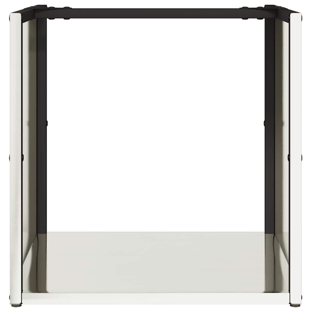 vidaXL Brandhoutrek 40x40x40 cm koudgewalst staal zwart