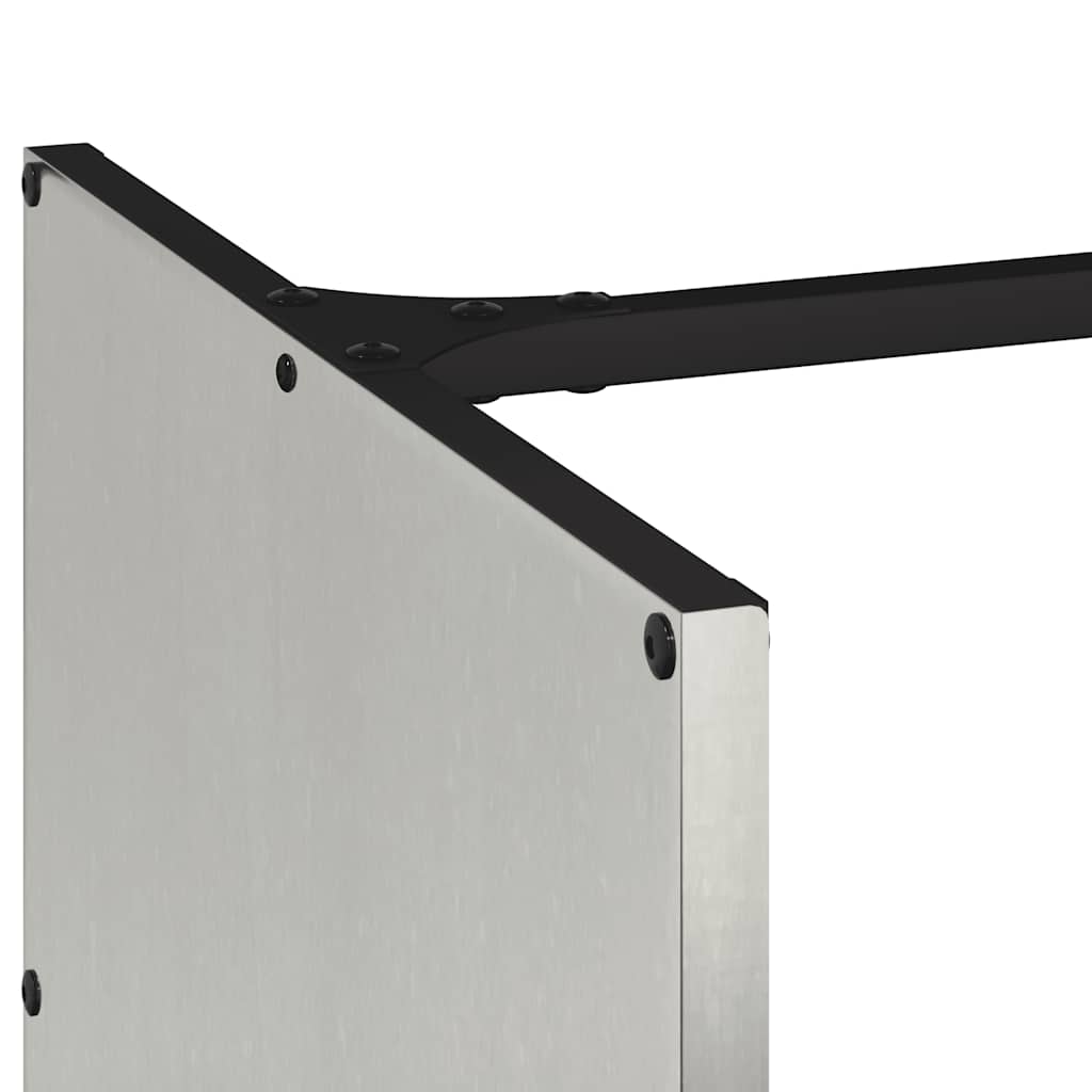 vidaXL Brandhoutrek 40x40x40 cm koudgewalst staal zwart